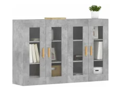Armarios de pared 2 unidades madera de ingeniería gris hormigón