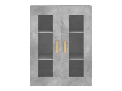 Armarios de pared 2 unidades madera de ingeniería gris hormigón