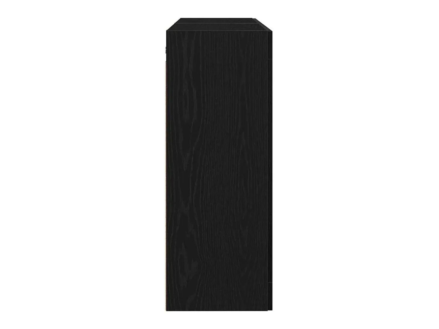 Armarios de pared de 2 piezas en roble negro y madera de ingeniería