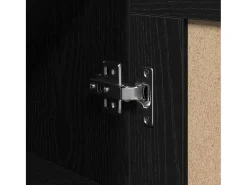 Armarios de pared de 2 piezas en roble negro y madera de ingeniería