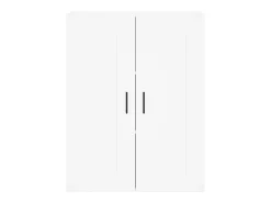 Armarios de pared de 2 piezas de madera de ingeniería blanca