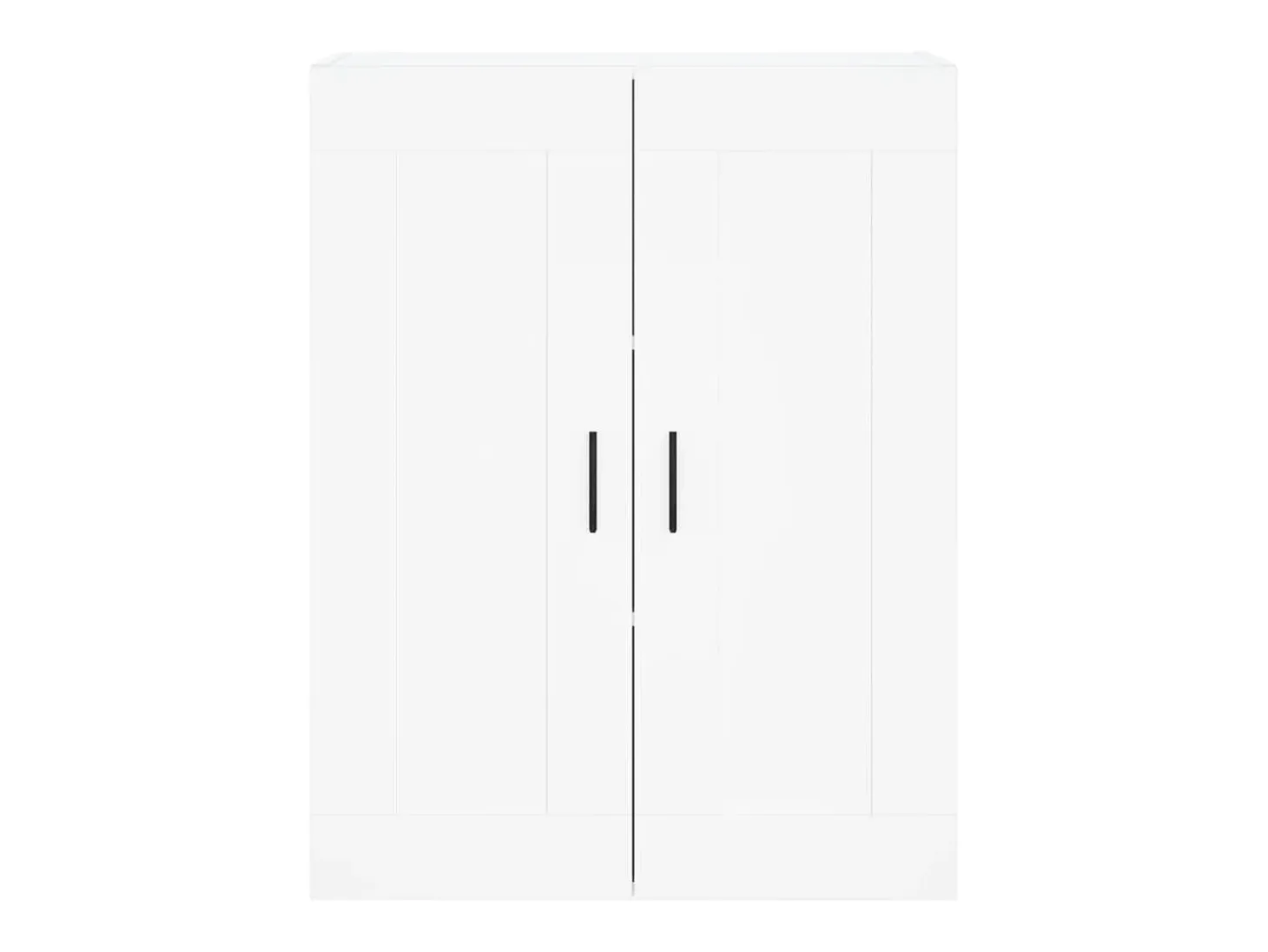 Armarios de pared de 2 piezas de madera de ingeniería blanca