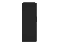 Armarios de pared de 2 piezas, color negro, madera de ingeniería