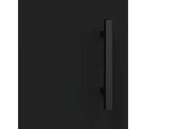 Armarios de pared de 2 piezas, color negro, madera de ingeniería