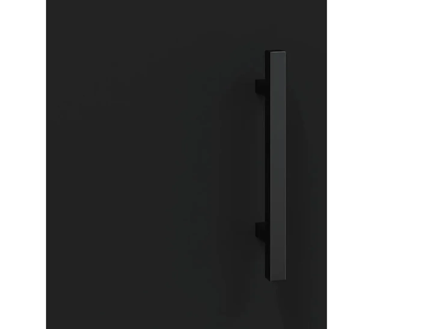 Armarios de pared de 2 piezas, color negro, madera de ingeniería