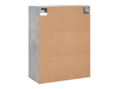 Armarios de pared de 2 piezas, gris hormigón, madera de ingeniería