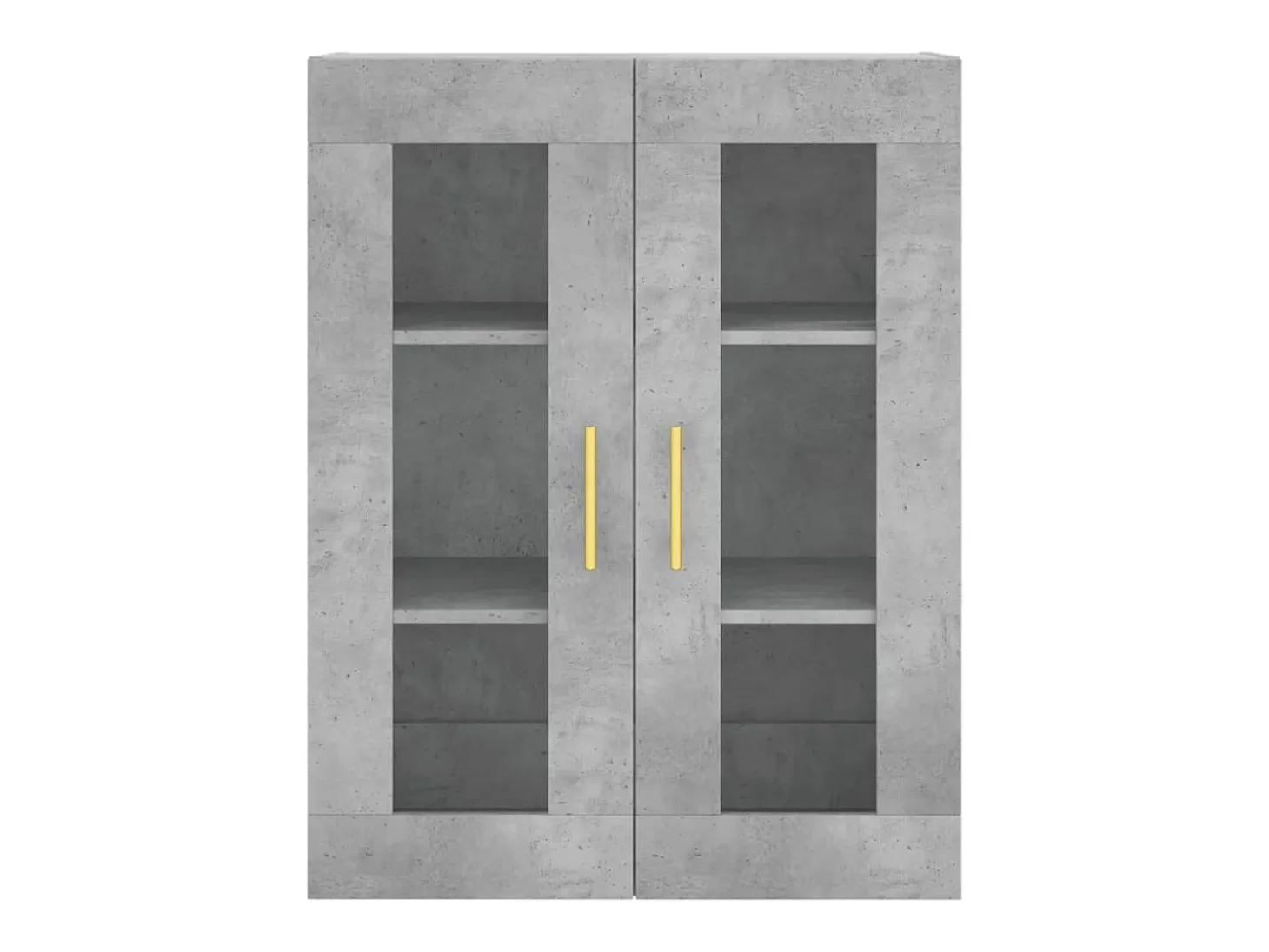 Armarios de pared de 2 piezas, gris hormigón, madera de ingeniería
