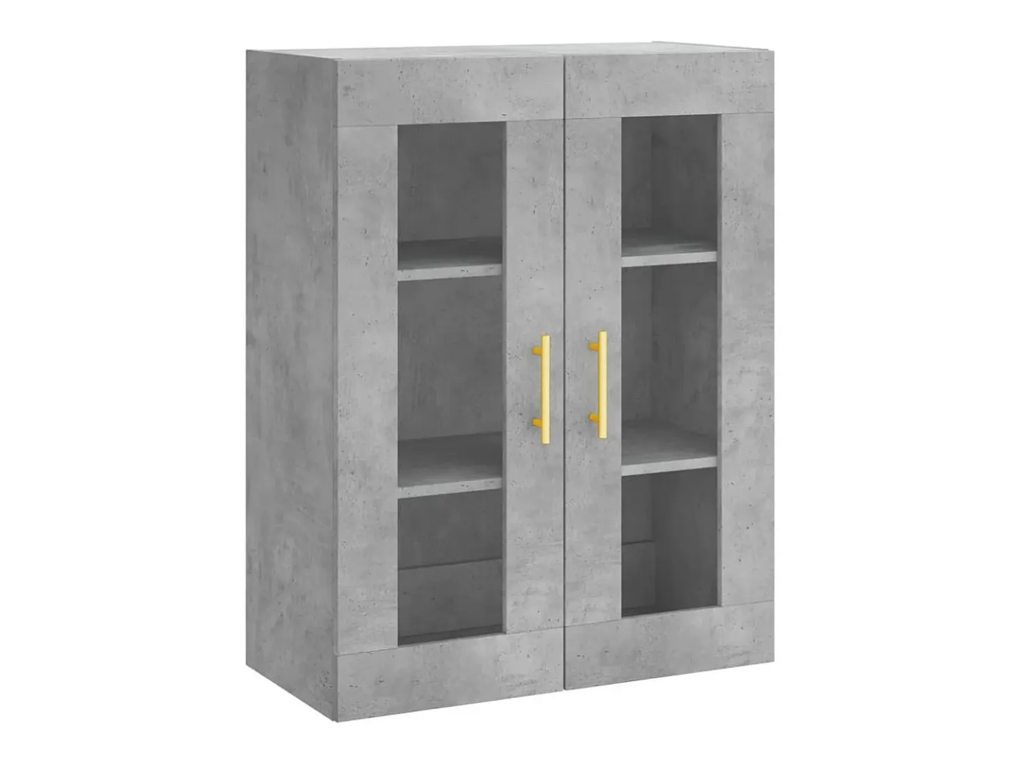 Armarios de pared de 2 piezas, gris hormigón, madera de ingeniería