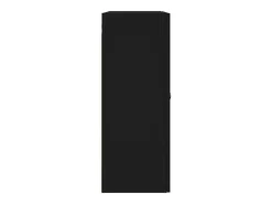 Armarios de pared de 2 piezas de madera de ingeniería negra