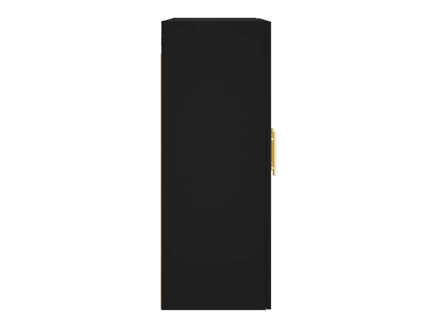Armarios de pared de 2 piezas, color negro, madera de ingeniería