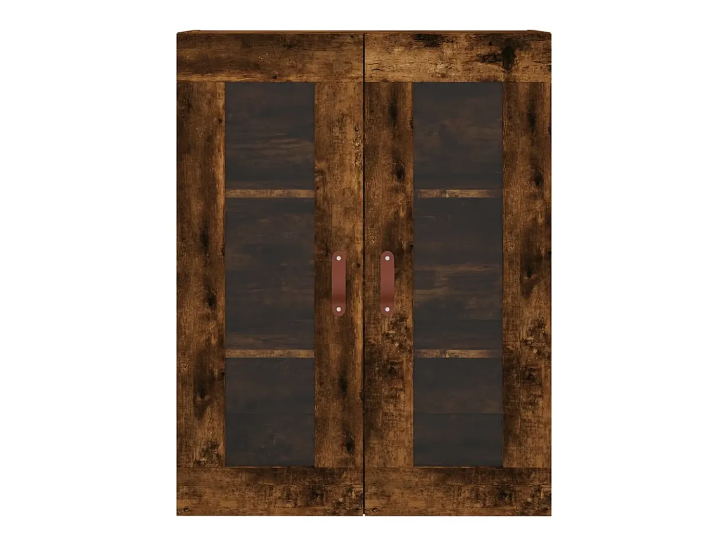 Armarios de pared de 2 piezas, roble ahumado, madera de ingeniería