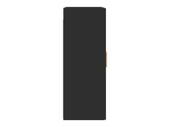 Armarios de pared de 2 piezas de madera de ingeniería negra