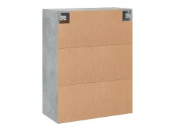 Armarios de pared de 2 piezas, gris hormigón, madera de ingeniería