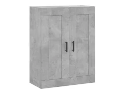 Armarios de pared de 2 piezas, gris hormigón, madera de ingeniería