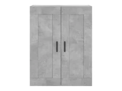 Armarios de pared de 2 piezas, gris hormigón, madera de ingeniería