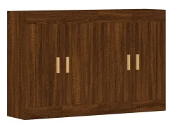 armarios de pared de madera de ingeniería de color marrón roble