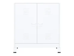 Baúl de almacenaje industrial acero blanco 90x40x100 cm ES891643