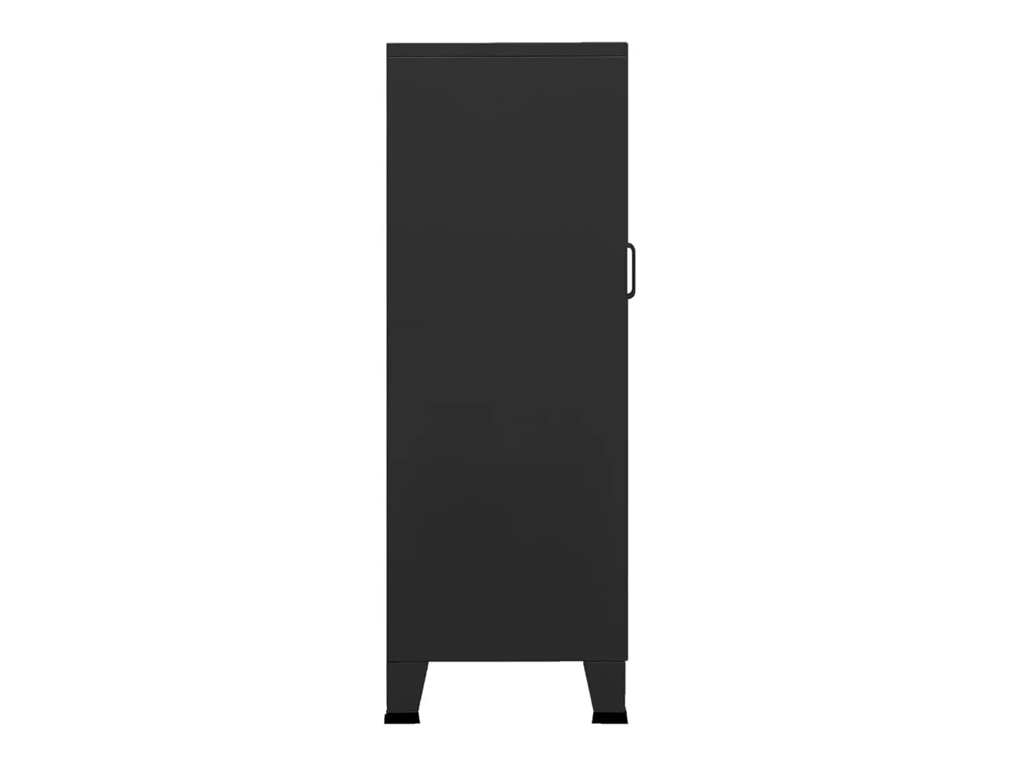 Baúl de almacenaje industrial metal negro 70x40x115 cm ES260183