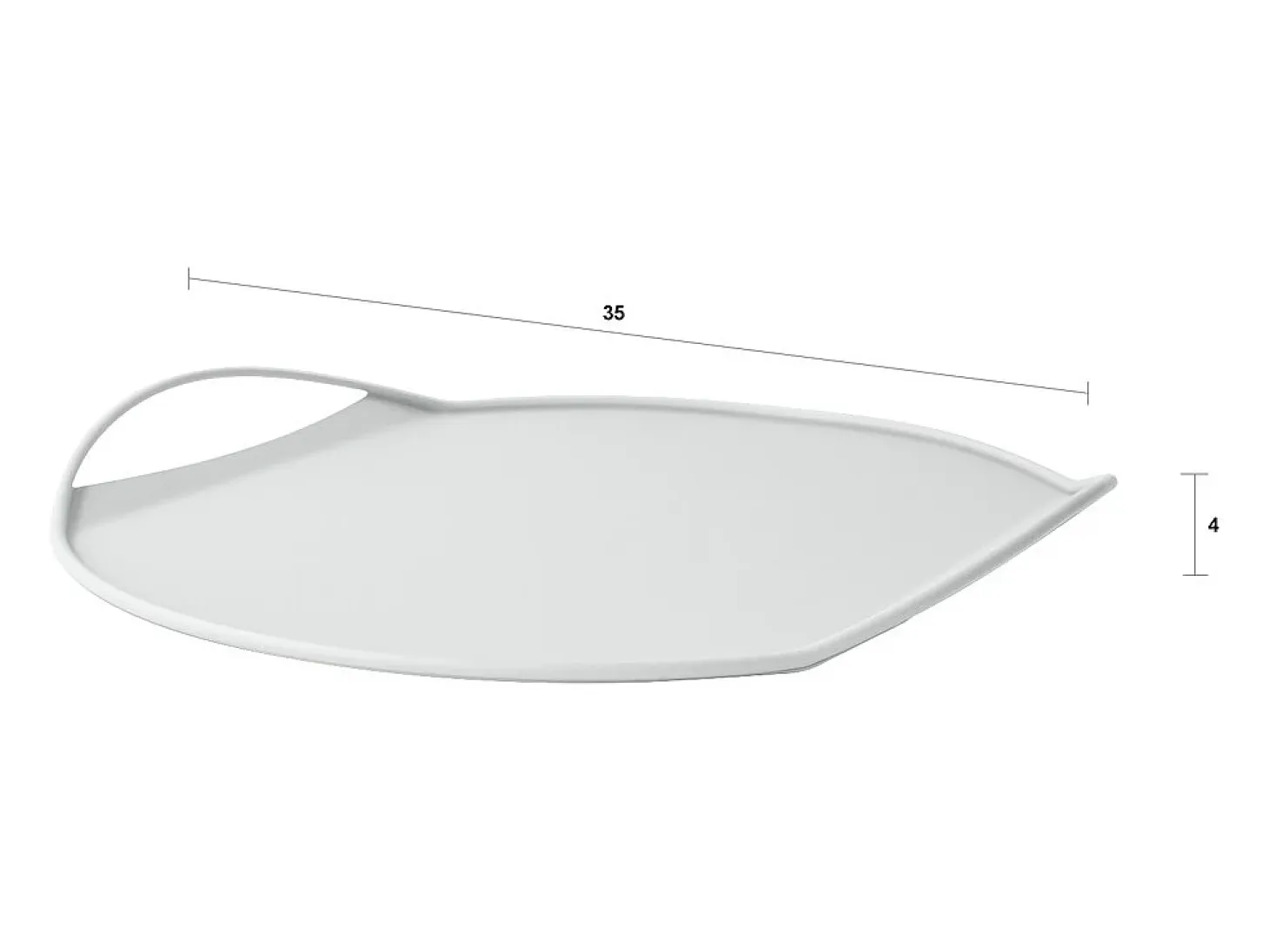 Bandeja de metal para servir con diseño moderno Tab - Verde oscuro
