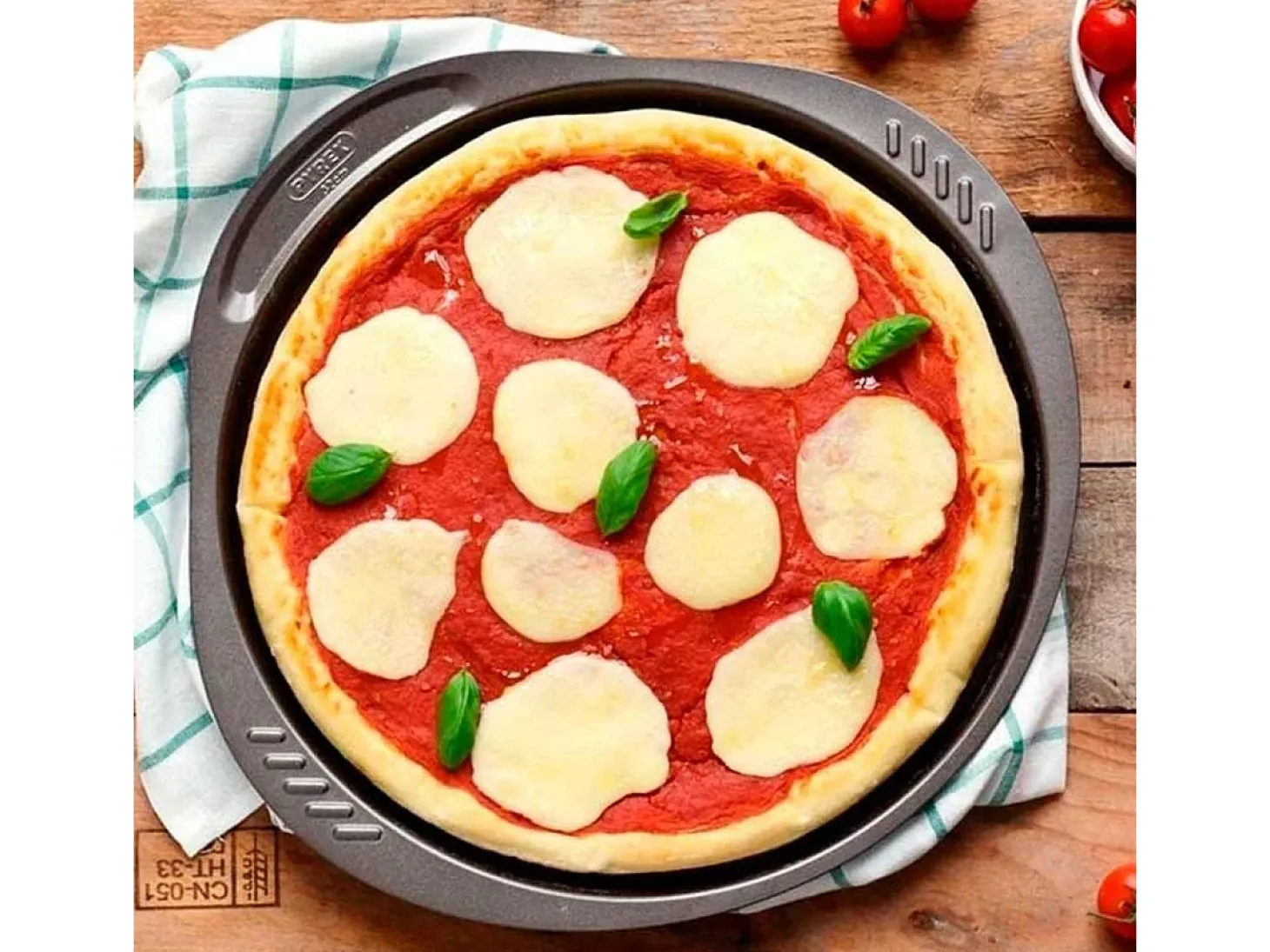 Bandeja de pizza Asimetría Pyrex antiadherente inox Ø32 cm