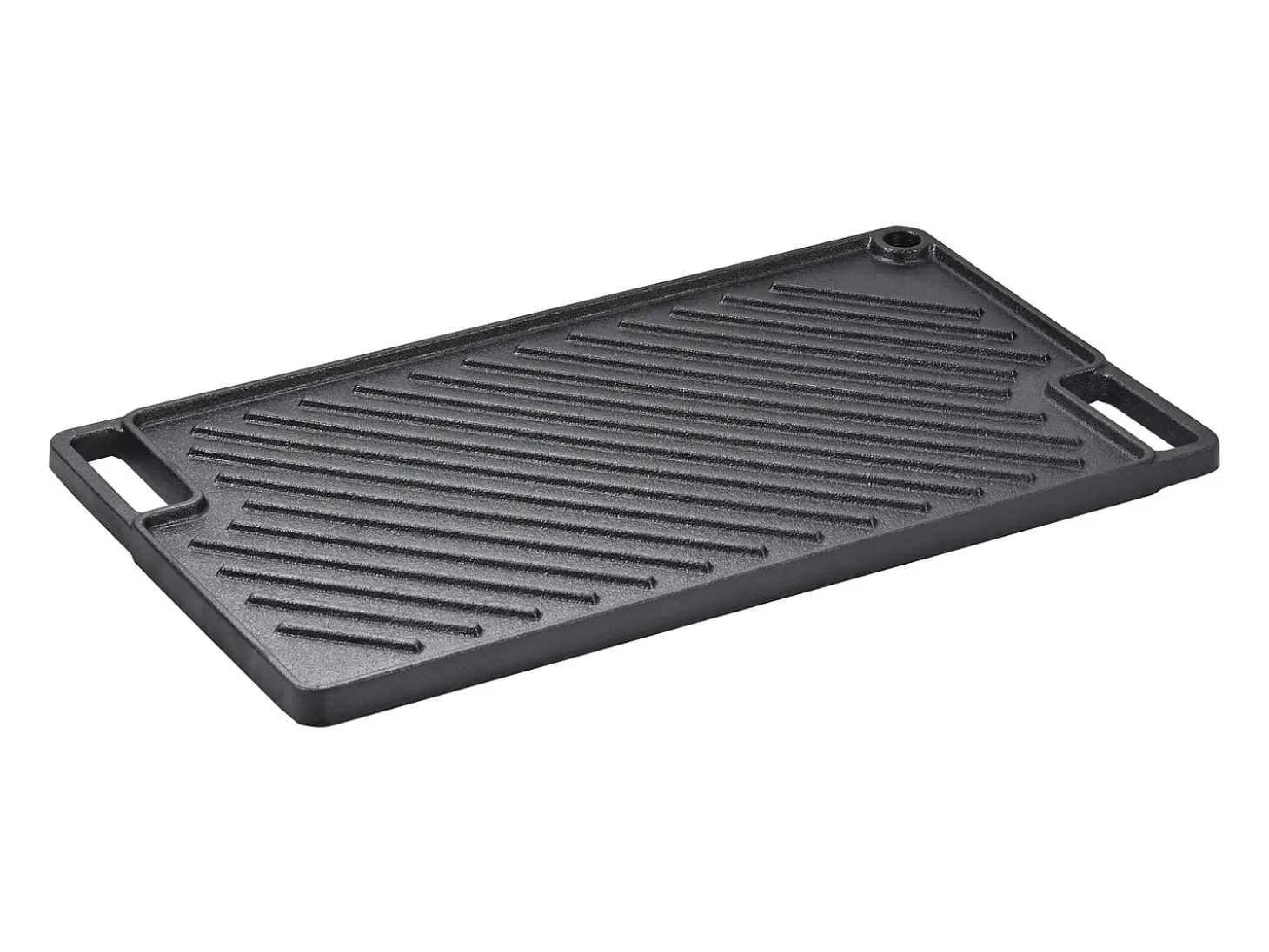 Barbacoa Placa SucceBuy, 25 x 42 cm, Parrilla de Cocción Reversible en Hierro Fundido para Barbacoa