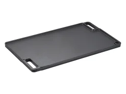 Barbacoa Placa SucceBuy, 25 x 42 cm, Parrilla de Cocción Reversible en Hierro Fundido para Barbacoa