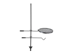 Barbacoa, SucceBuy Barbacoa Giratoria para Campamento, de Acero Resistente, con Rejilla Ajustable para Fuego Abierto, para Exteriores