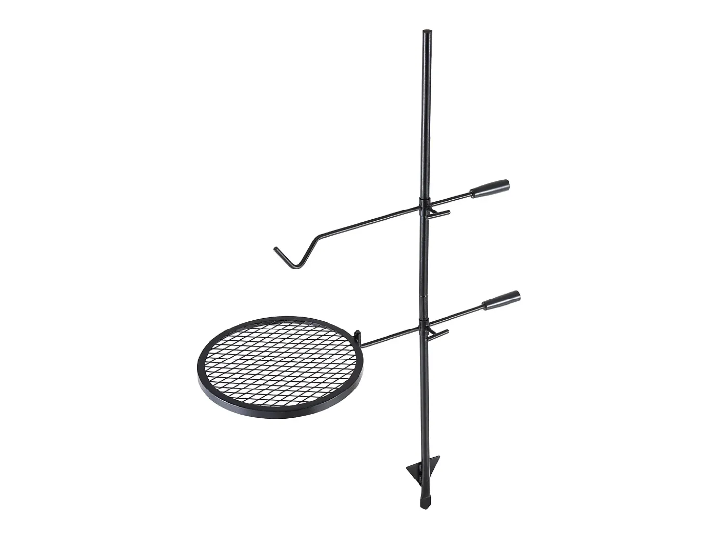 Barbacoa, SucceBuy Barbacoa Giratoria para Campamento, de Acero Resistente, con Rejilla Ajustable para Fuego Abierto, para Exteriores