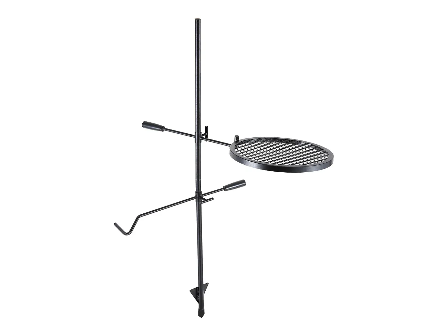 Barbacoa, SucceBuy Barbacoa Giratoria para Campamento, de Acero Resistente, con Rejilla Ajustable para Fuego Abierto, para Exteriores