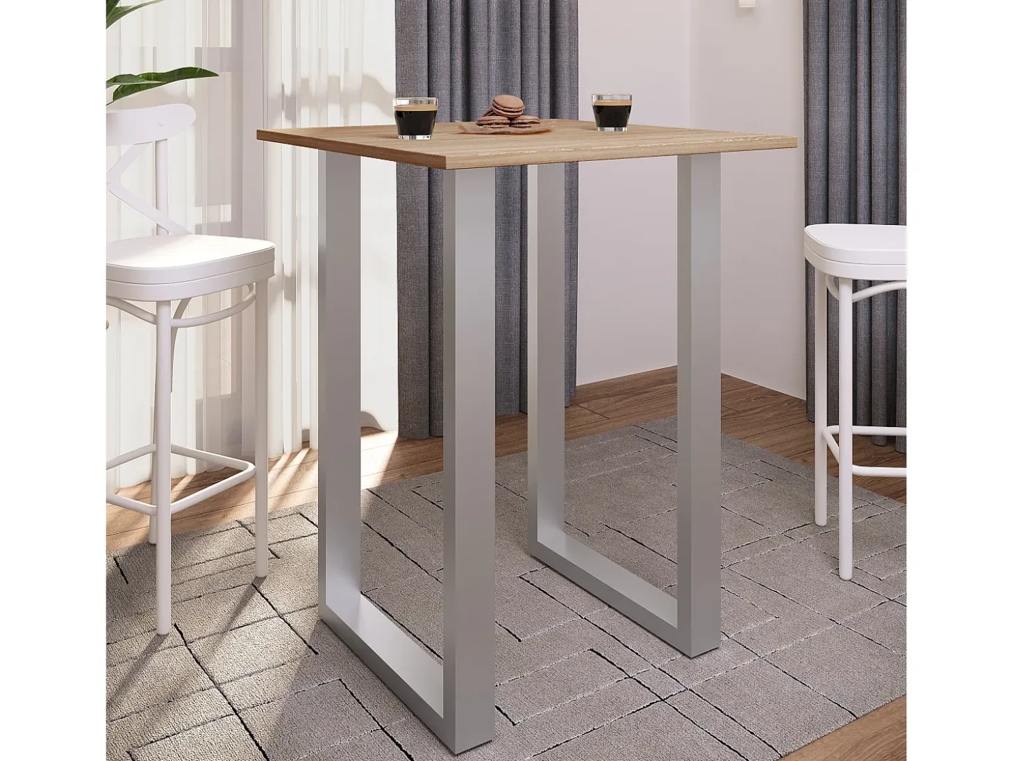 Barbacoa Xona Plata / Blanco AL. 102 x AN. 80 x P. 50 cm