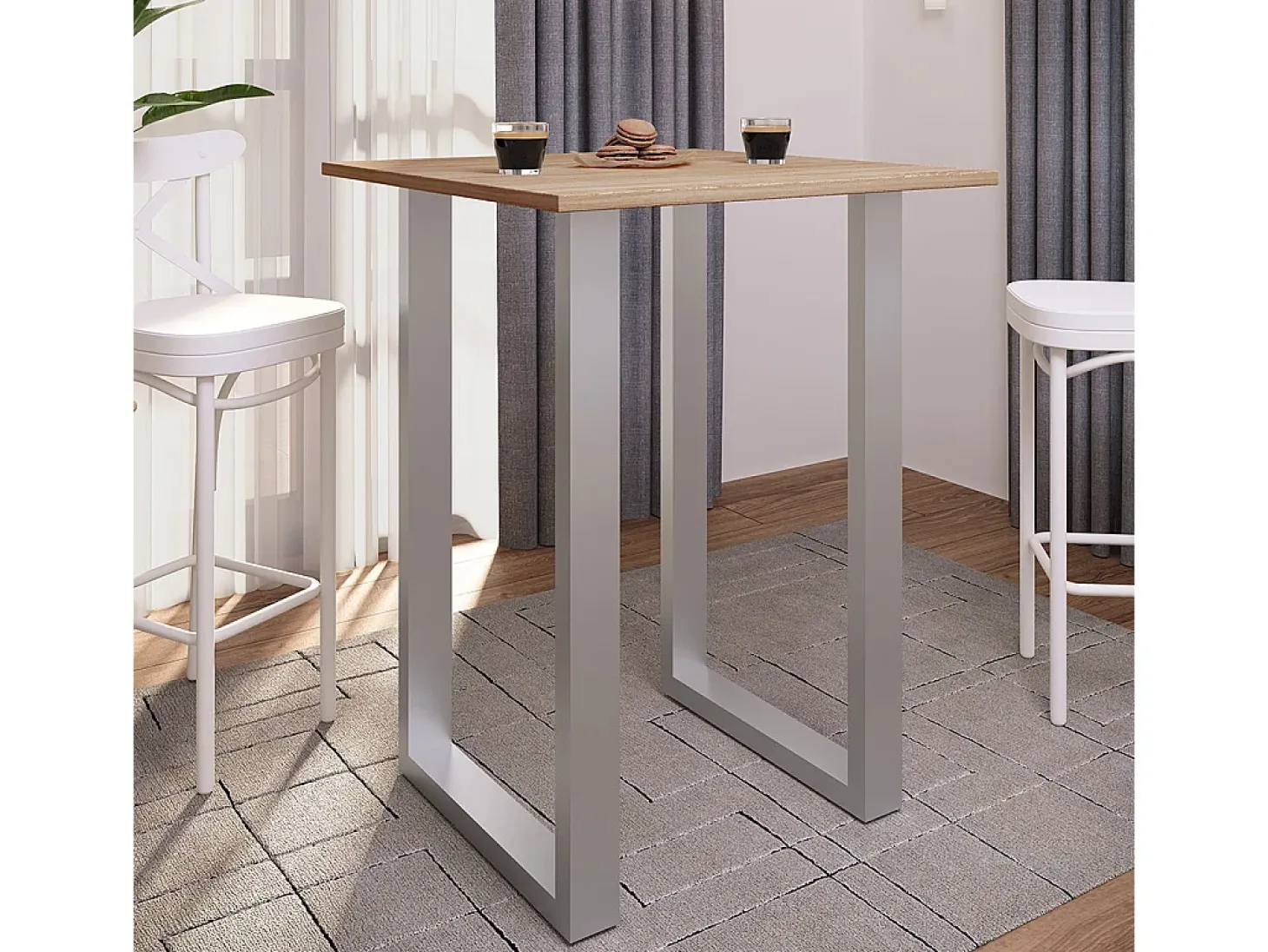 Barbacoa Xona Plata / Blanco AL. 102 x AN. 80 x P. 50 cm