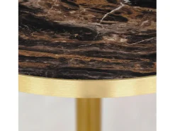 Barra alta redonda Ø 60 cm Rome bistro mármol veteado brillante