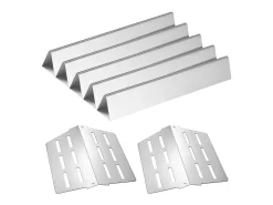 Barras de Cubrequemadores y Difusor SucceBuy de Calor para Barbacoa 7PCs, Deflector de Grasa para Quemador 44,6 cm, para Barbacoas Weber Genesis Serie 300