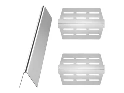 Barras de Cubrequemadores y Difusor SucceBuy de Calor para Barbacoa 7PCs, Deflector de Grasa para Quemador 44,6 cm, para Barbacoas Weber Genesis Serie 300