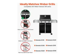 Barras de Cubrequemadores y Difusor SucceBuy de Calor para Barbacoa 7PCs, Deflector de Grasa para Quemador 44,6 cm, para Barbacoas Weber Genesis Serie 300