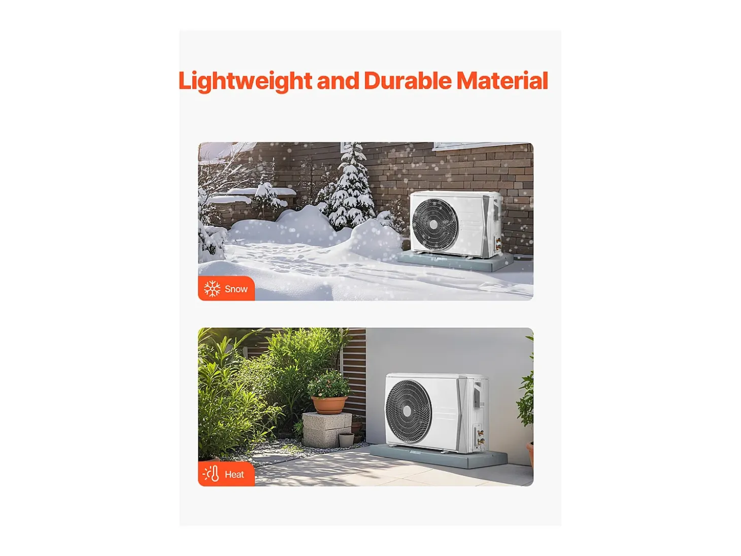 Base Amortiguadora para Aires Acondicionados SucceBuy, Split 9000-36000 BTU, Carga Máxima 181 kg, Diseño Universal, Reducción del Ruido y la Vibración