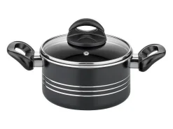 Batería de Cocina de Inducción GSW MILANO NERO 15 piezas Aluminio Macizo Antiadherente Negro