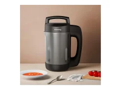 Batidora con calefacción de 850 W - 1,1 L - Acero inoxidable - 2 programas de cocción - Negra