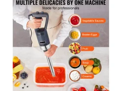 Batidora de Inmersión Comercial SucceBuy, 500 W, Velocidad Variable, Ideal para Diversas Salsas, Sopas y Más