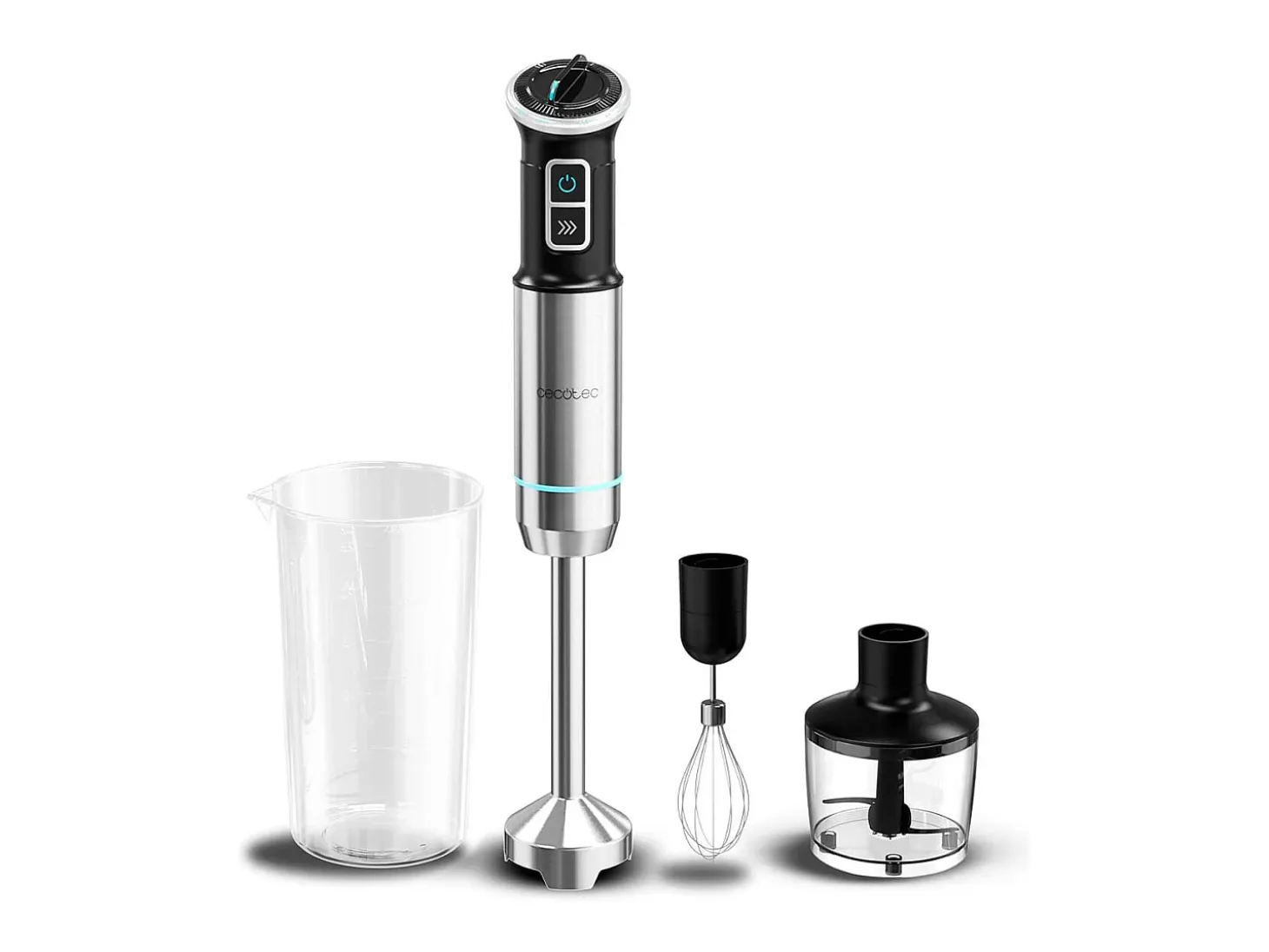 Batidora de mano Cecotec Power Neutron 1100MAX Cream&Crush 1100W con accesorios inox