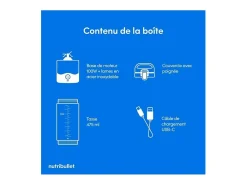 Batidora portátil 70W - 0,475L - Rosa - Incluye 1 botella