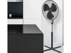 Betron Ventilador de pie con mando a distancia 45cm 45W negro ASV45ZR
