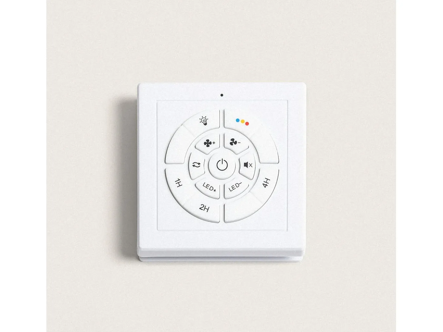 Blanco Blanco Sin Luz Controlador de Pared + Mando Sí