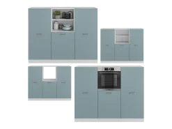 Bloque de cocina azul-gris-blanco 180x46x81.6 r-line