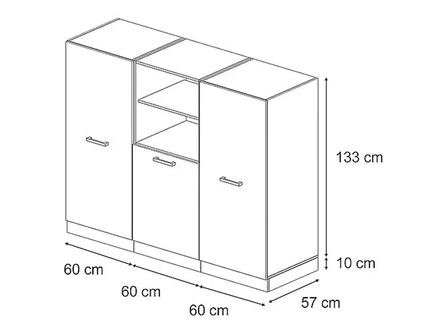 Bloque de cocina casa de campo blanca/roble dorado 180x46x81.6 r-line