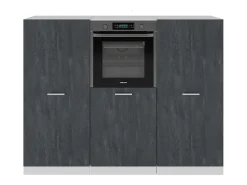 Bloque de cocina hormigón negro/blanco 180x46x81.6 r-line