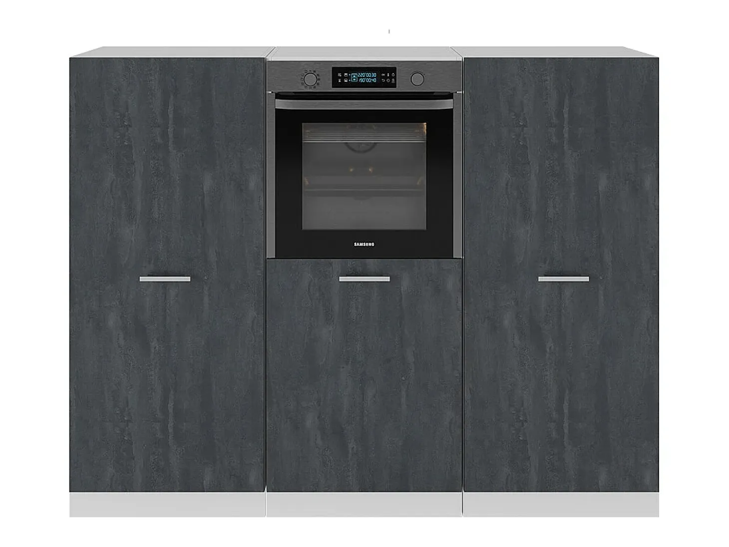 Bloque de cocina hormigón negro/blanco 180x46x81.6 r-line