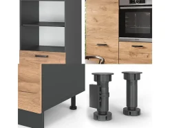 Bloque de cocina oro power roble/antracita 180x46x81.6 r-line