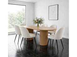 BOAVISTA ovale eettafel 210 cm - Natuurlijke stijl-Color ribete verde crudo