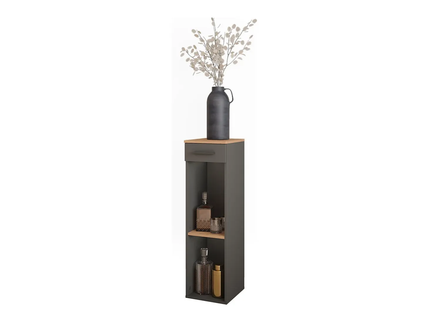 Botellero oro power roble/antracita 30x34.5x106 repose